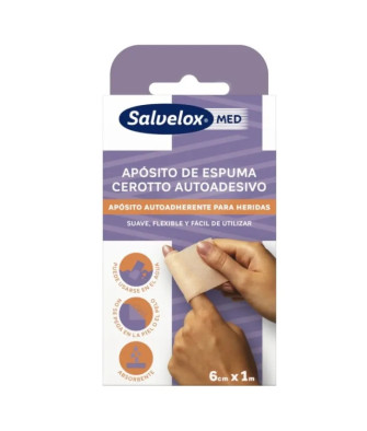Bandage en mousse Salvelox 6cm x 1m - Protection optimale