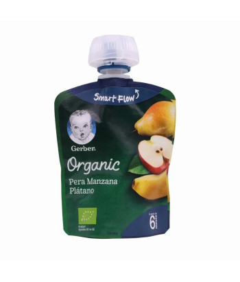Compote de Fruits Bio Gerber Poire Pomme Banane 4X