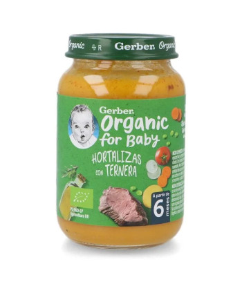 Gerber Bio: Légumes Veau 1U 190g