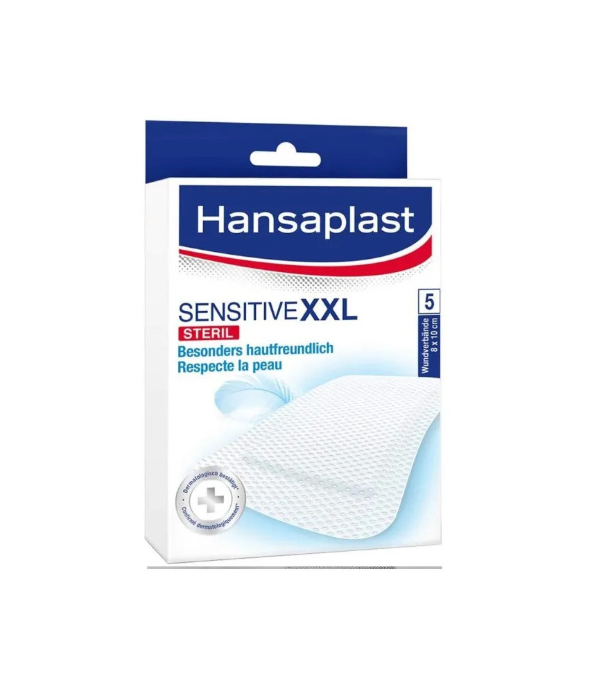 Pansements adhésifs Hansaplast Sensitive XXL 8x10 5U