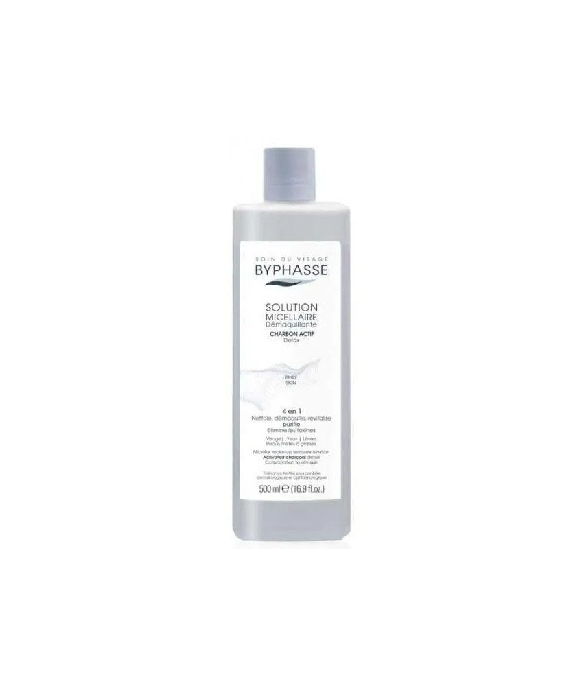 Nettoyez en profondeur avec la Solution Micellaire au Charbon Actif 500ml Byphasse