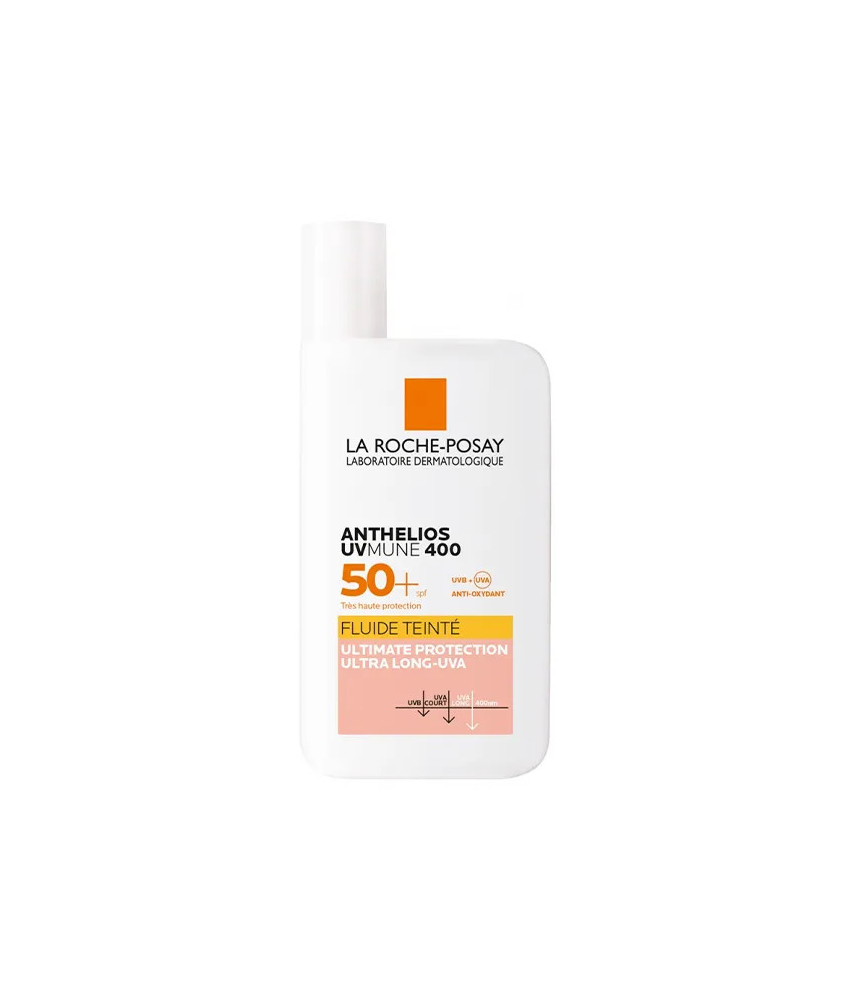 Protection solaire teintée haute performance : La Roche Posay Anthelios UVmune 400 Fluide SPF50+