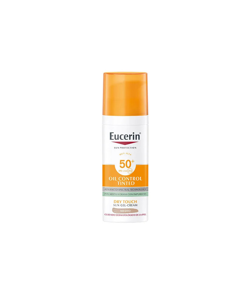 Crème Gel Eucerin Contrôle de l'Huile SPF50+ - Couleur Moyenne