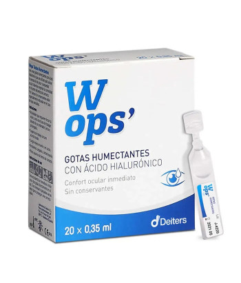 Gouttes hydratantes pour les yeux, 20 unités