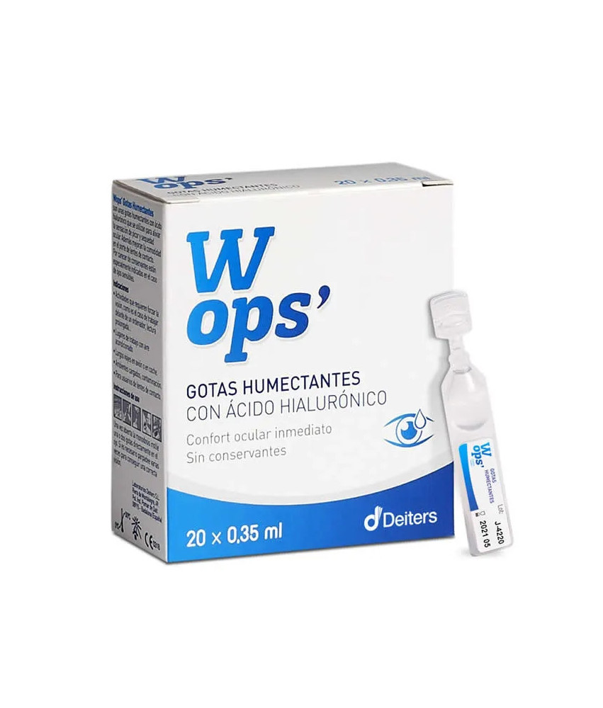 Gouttes hydratantes pour les yeux, 20 unités