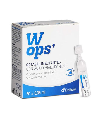 Gouttes hydratantes pour les yeux, 20 unités