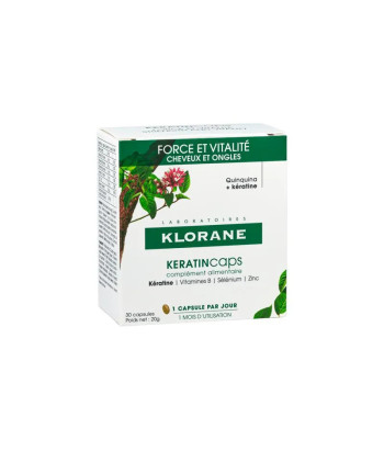 Renforcez vos cheveux avec Klorane Keratincaps Force et Vitalité
