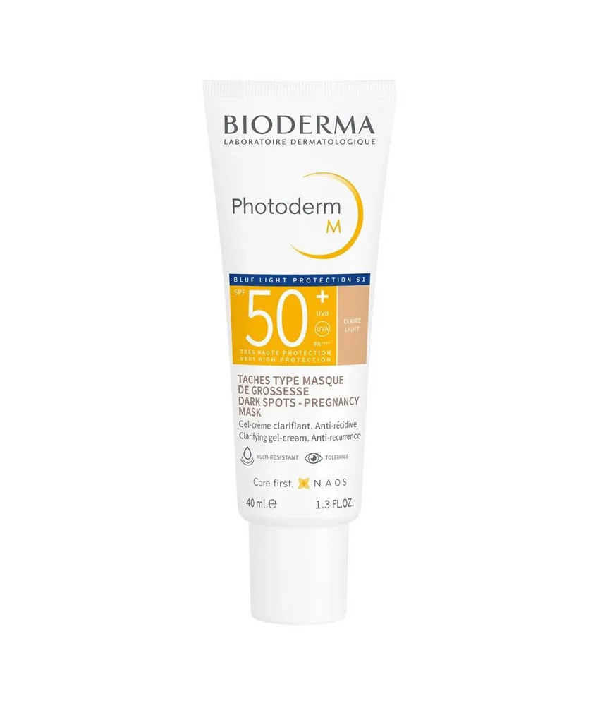 Protection SPF 50+ contre la lumière bleue - Bioderma Photoderm M Teinte Claire 40ml
