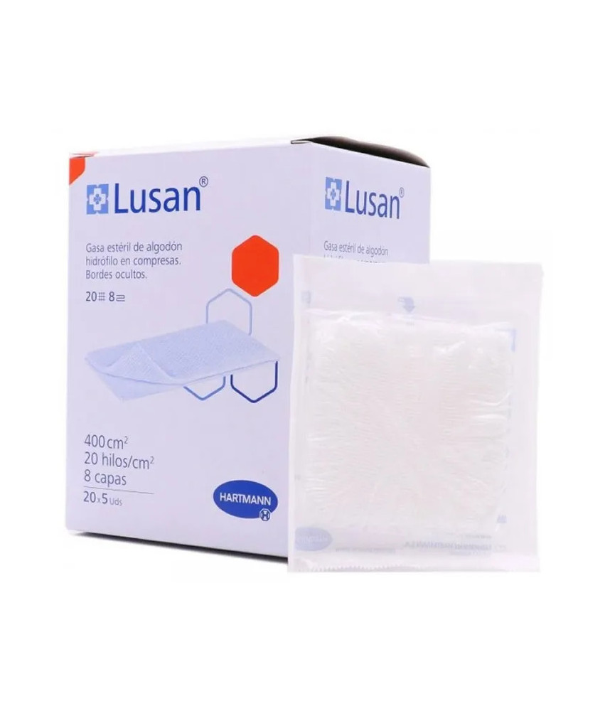 Hartmann Lusan Gaze En Coton 20 Sachets De 5 - Pour des soins à domicile de qualité