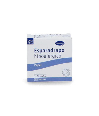 Papier adhésif hypoallergénique Hartmann 5mx1,25cm pour premiers secours