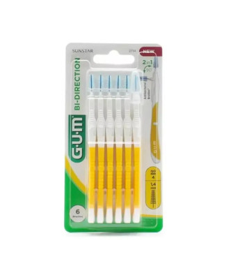 Gum Bi Direction XL 1,4mm - Lot de 6 Brosses à dents