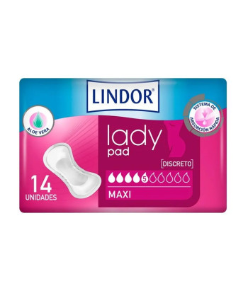 Protection discrète : Lindor Absorbant Incontinence Urinaire Légère MoliMed Maxi 660 ml 14 Pièces