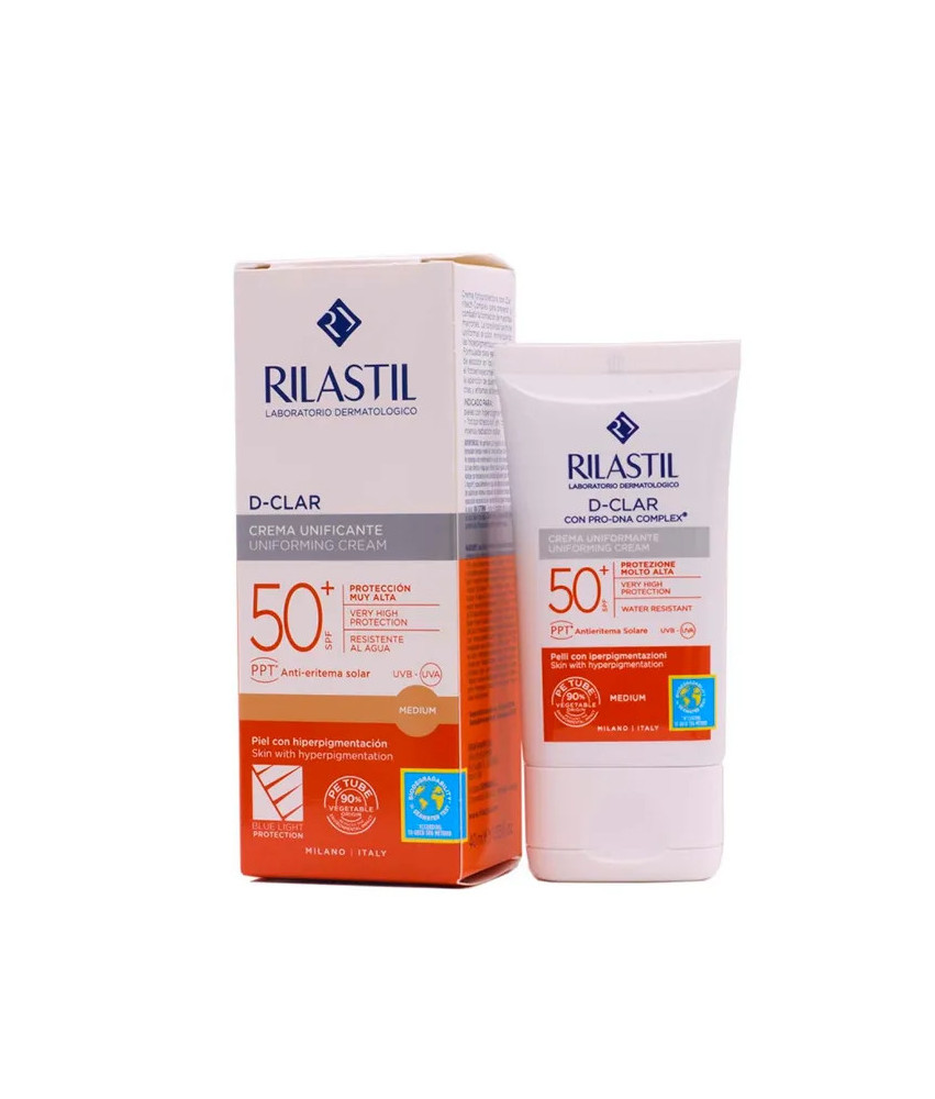Protégez votre peau avec Rilastil D-Clar SPF50+ Crème Unifiante