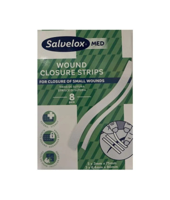 Salvelox Suture Strips 8 Pcs Assorted pour Trousse de premiers secours