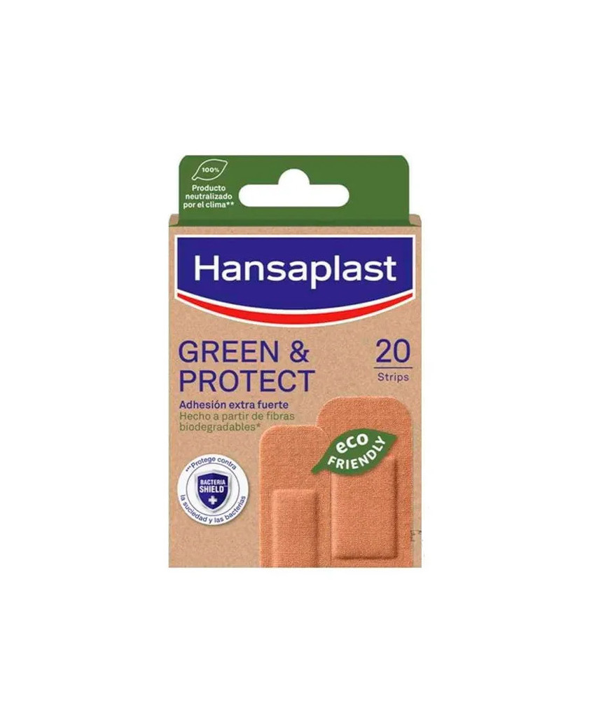 Pansements Hansaplast Green & Protect: 20 bandes protectrices