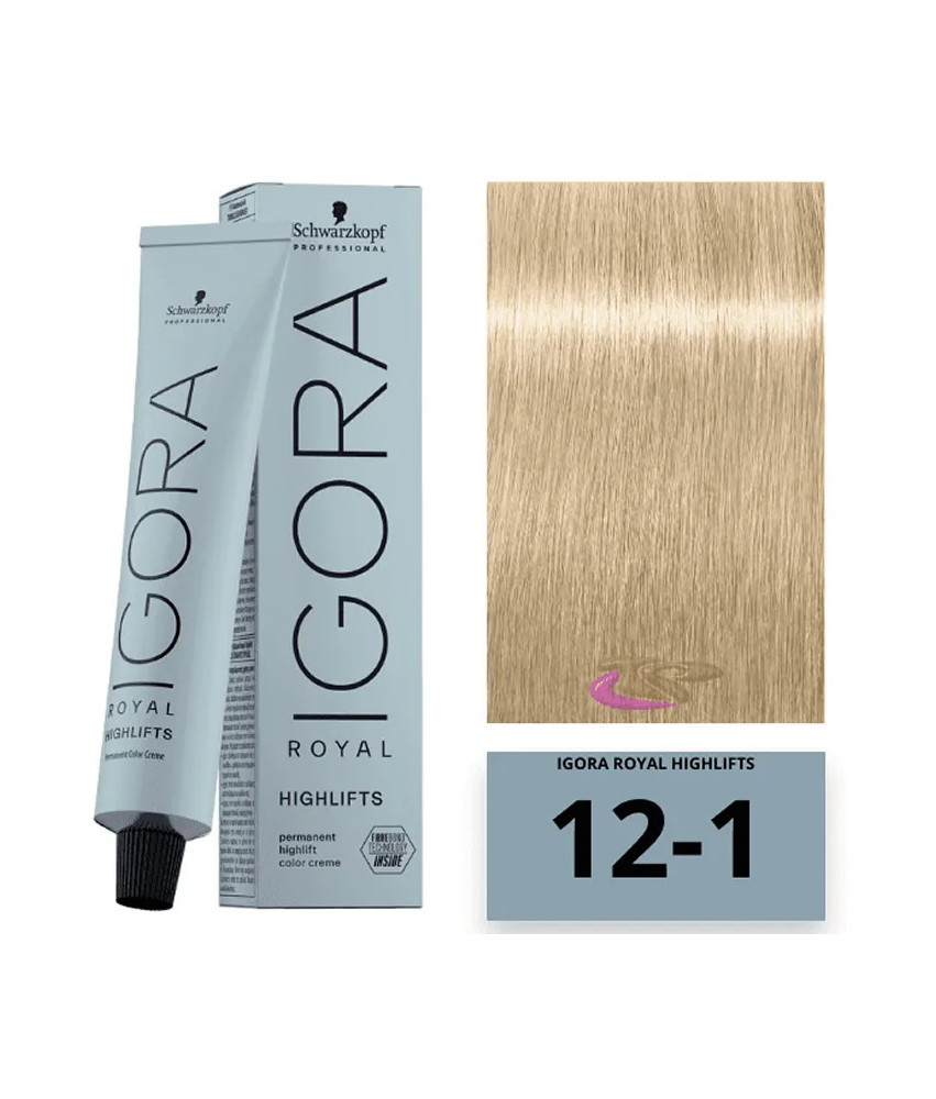 Schwarzkopf Igora Royal Highlifts Ash 12-1 - Cheveux blonds ultra-clairs