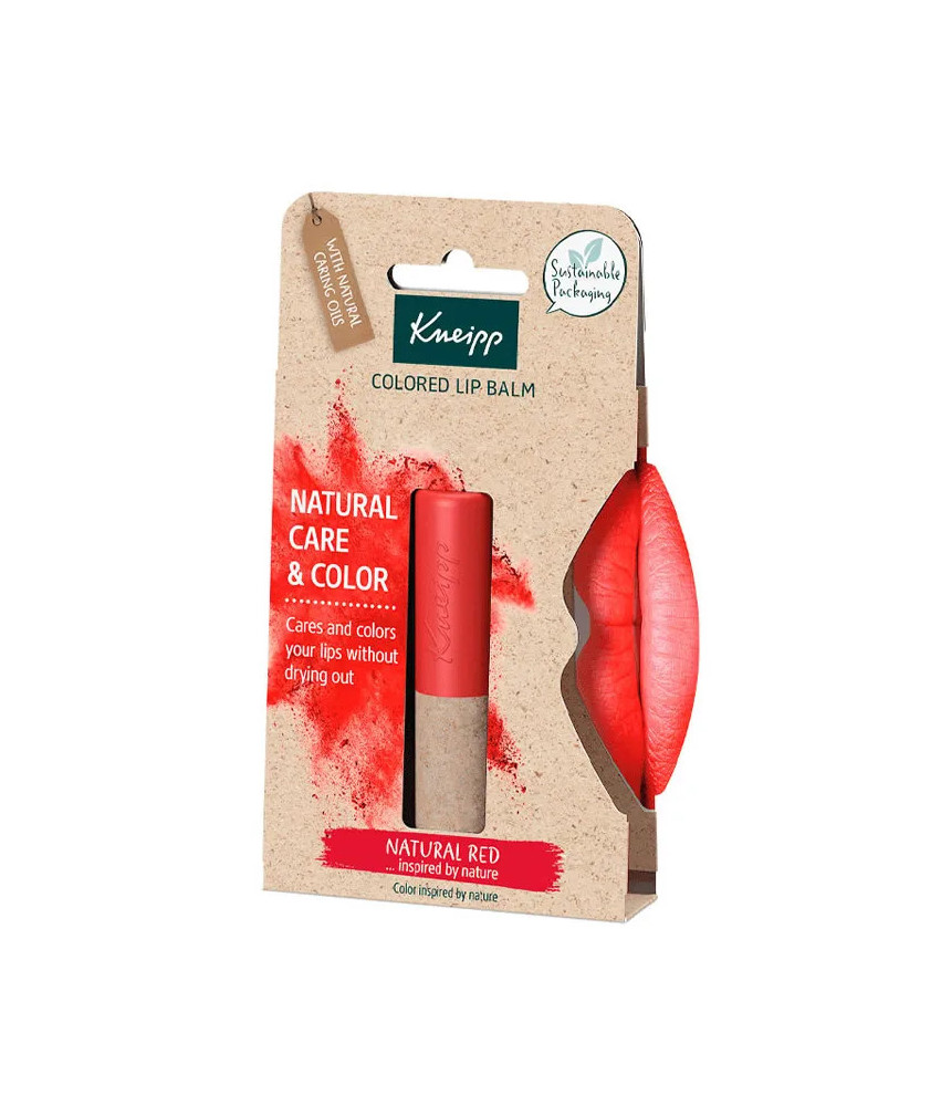 Baume à Lèvres Naturel Rouge 3,5g de Kneipp