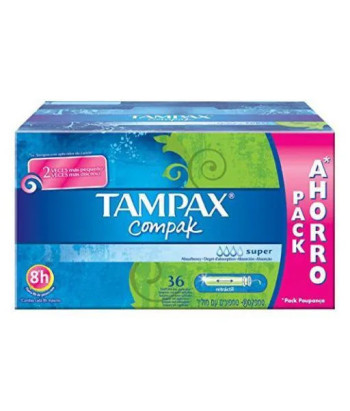 Tampax Compak Super 36 U : Confort optimal pour une protection longue durée