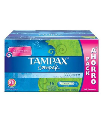 Tampax Compak Super 36 U : Confort optimal pour une protection longue durée