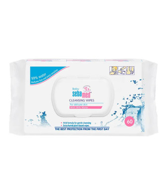 Nettoyez en douceur avec les lingettes Sebamed Baby 60 pcs