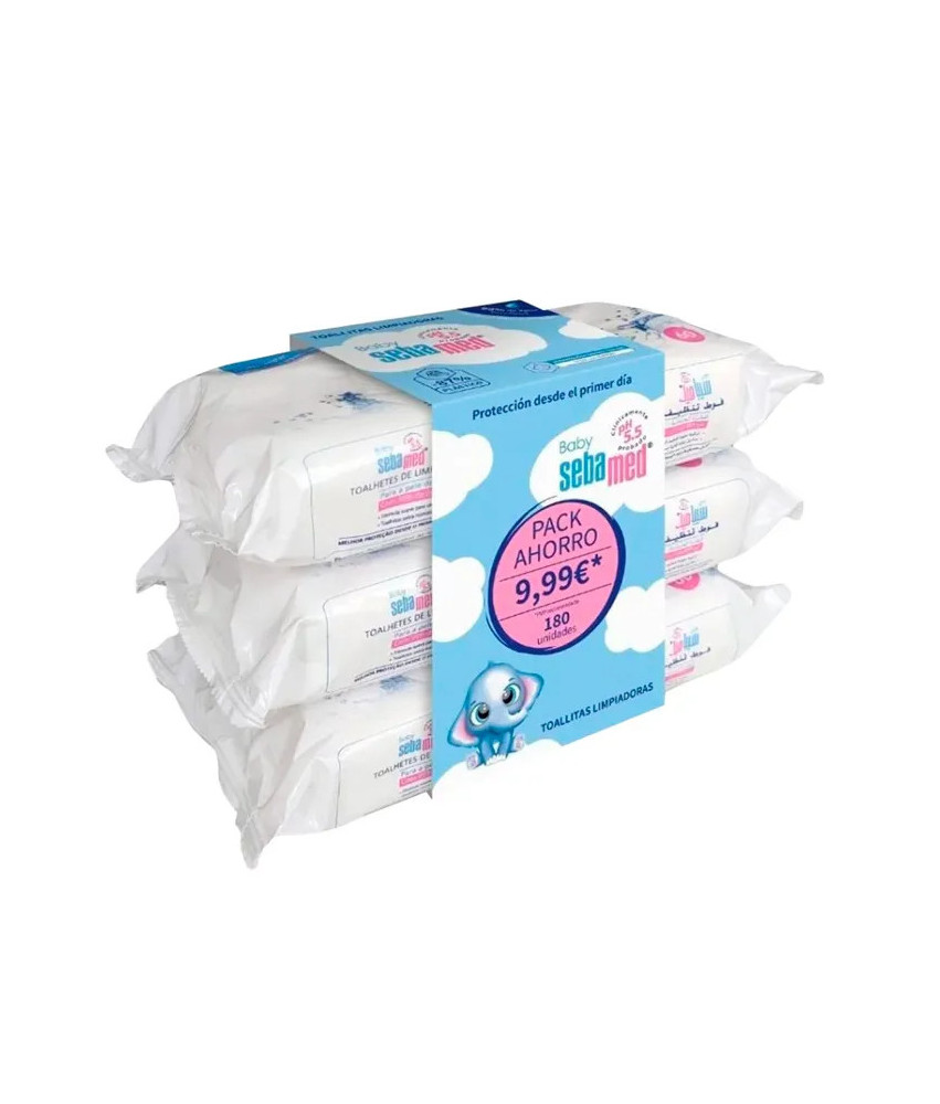 Lingettes nettoyantes pour bébés Sebamed x3 lot