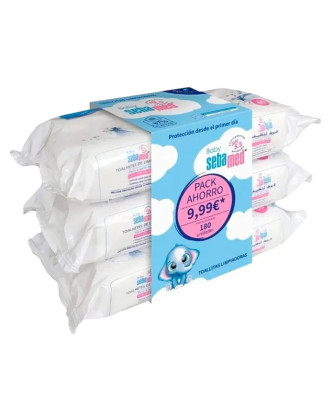 Lingettes nettoyantes pour bébés Sebamed x3 lot