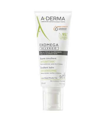 Baume émollient Exomega Allergo 200ml pour soin du visage