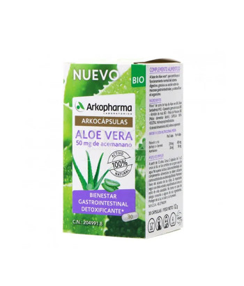 Arkocapsulas Aloe Vera Bio: 30 capsules pour une digestion saine