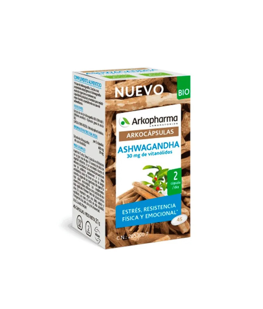 Arkocapsulas Ashwagandha Bio 45 Capsules - Renforcez votre bien-être
