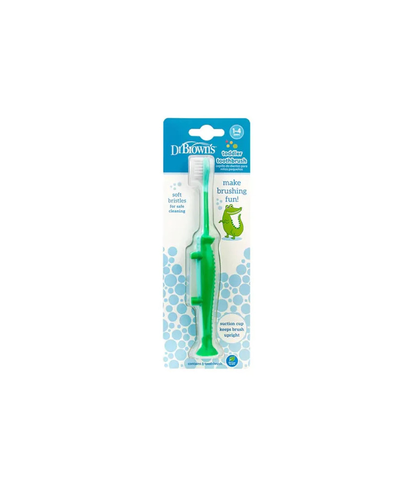 Brosse à dents Dr. Brown's pour enfants 1-4 ans - Crocodile