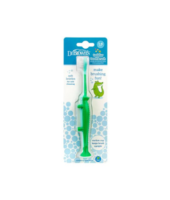 Brosse à dents Dr. Brown's pour enfants 1-4 ans - Crocodile