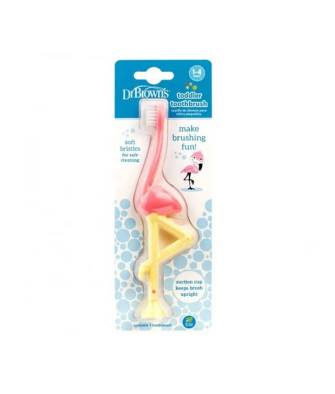 Brosse à dents Dr. Brown's pour 1-4 ans Flamant