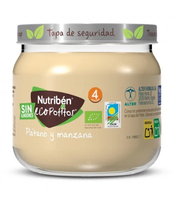 Nutriben Ecopotito Banane Pomme 120g - Purée saine pour bébé