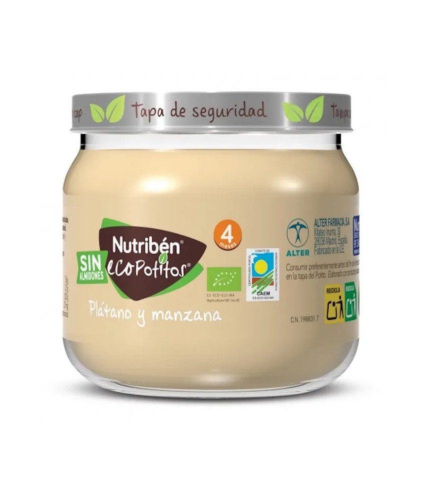 Nutriben Ecopotito Banane Pomme 120g - Purée saine pour bébé