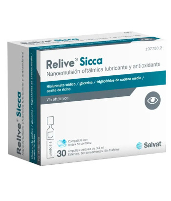 Relive Sicca 30 Ampoules: Hydratation Intense pour les Yeux