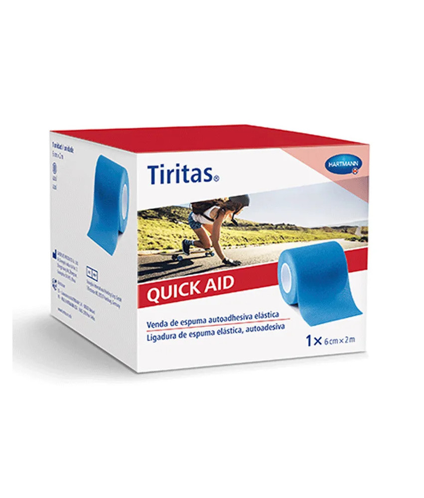Pansements Quick Aid 6cm x 2m Bleu - Trousse premiers secours