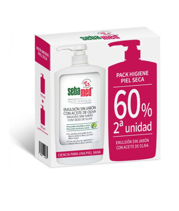 Lot de 2 : Émulsion Sans Savon Sebamed à l'Huile d'Olive 750ml