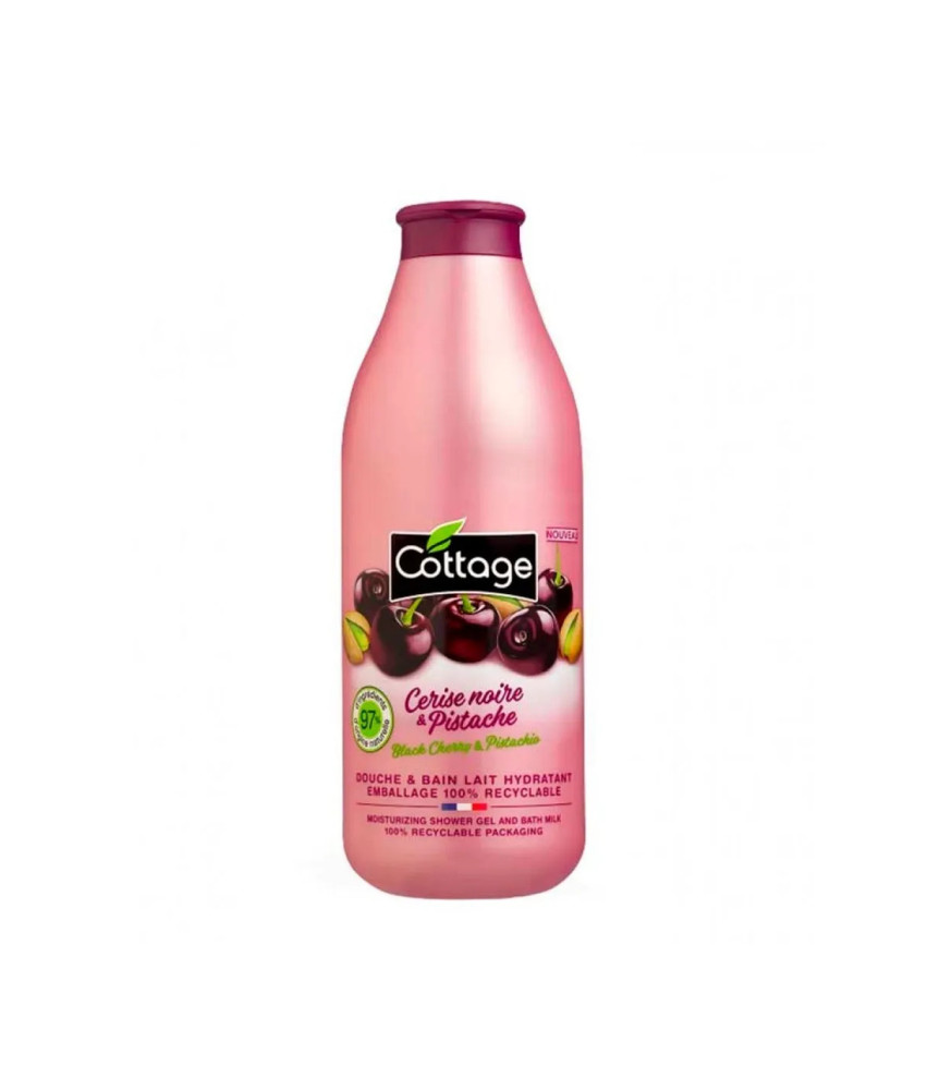 Gel douche Cottage Cereza Negra et Pistache 750ml - Hydratant et Crémeux