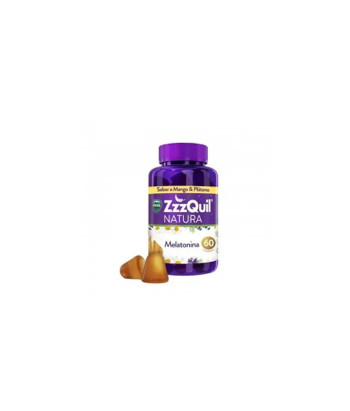 Compléments alimentaires Vicks Zzzquil Natura Melatonin Mango et Banana - 60 Unités