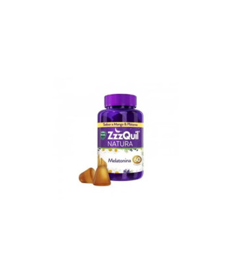 Compléments alimentaires Vicks Zzzquil Natura Melatonin Mango et Banana - 60 Unités