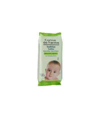 Corine De Farme Lingettes Visage et Mains Peaux Sensibles 25 Unités