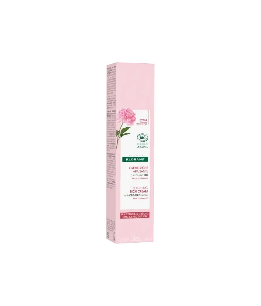 Crème riche Klorane Peony 40ml - Soin du visage