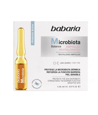 Ampoules revitalisantes pour peau sensible Babaria: équilibre microbiotique