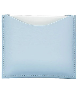 Étui compact en cuir bleu La Bouche Rouge
