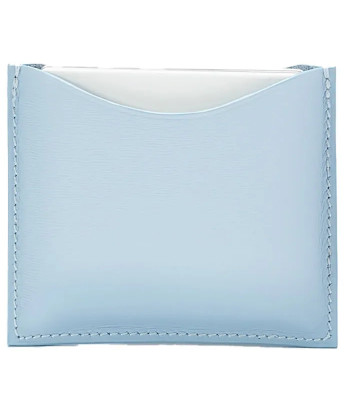 Étui compact en cuir bleu La Bouche Rouge