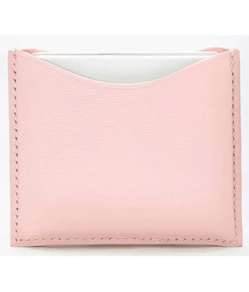 Étui compact en cuir rose La Bouche Rouge
