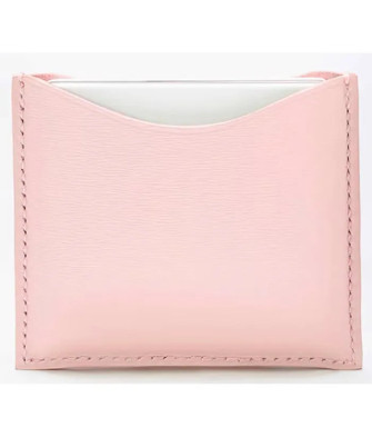 Étui compact en cuir rose La Bouche Rouge