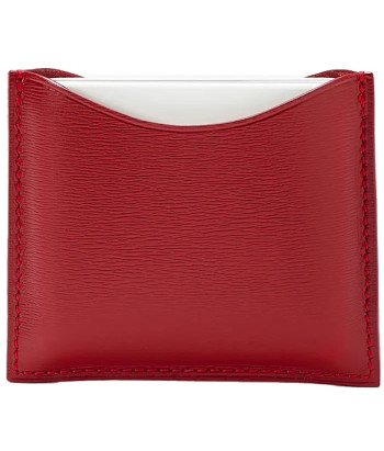 Étui compact en cuir rouge La Bouche Rouge