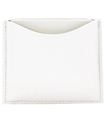 Étui compact en cuir blanc La Bouche Rouge