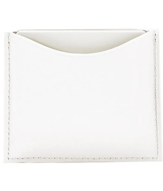 Étui compact en cuir blanc La Bouche Rouge